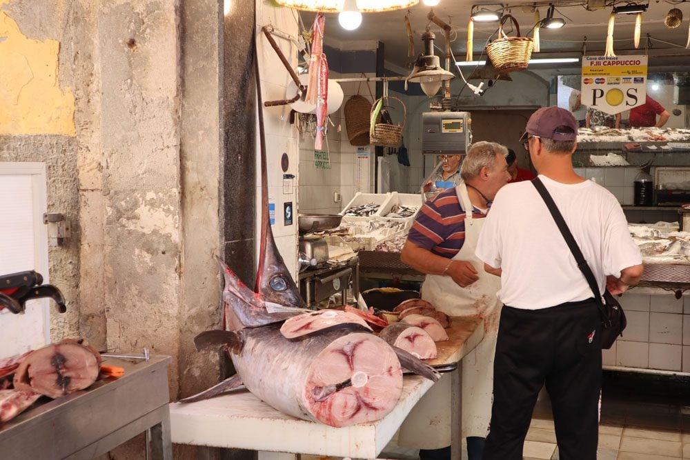Syracuse market Sicily - swordfish