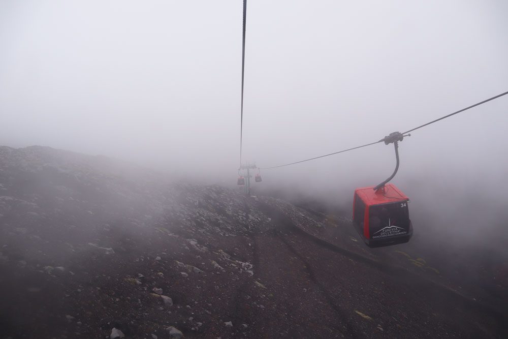 Tram to Mount Etna volcano - Sicily