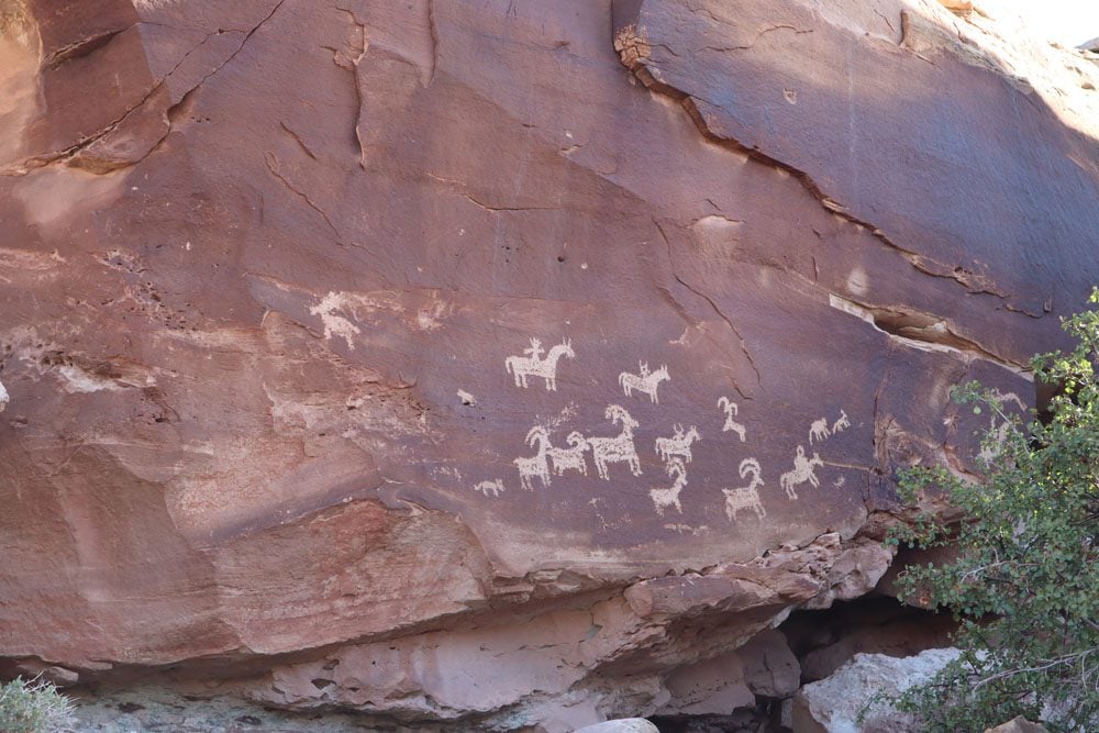 Ute Native American petroglyphs - Delicate Arch Trail - Arches National Park