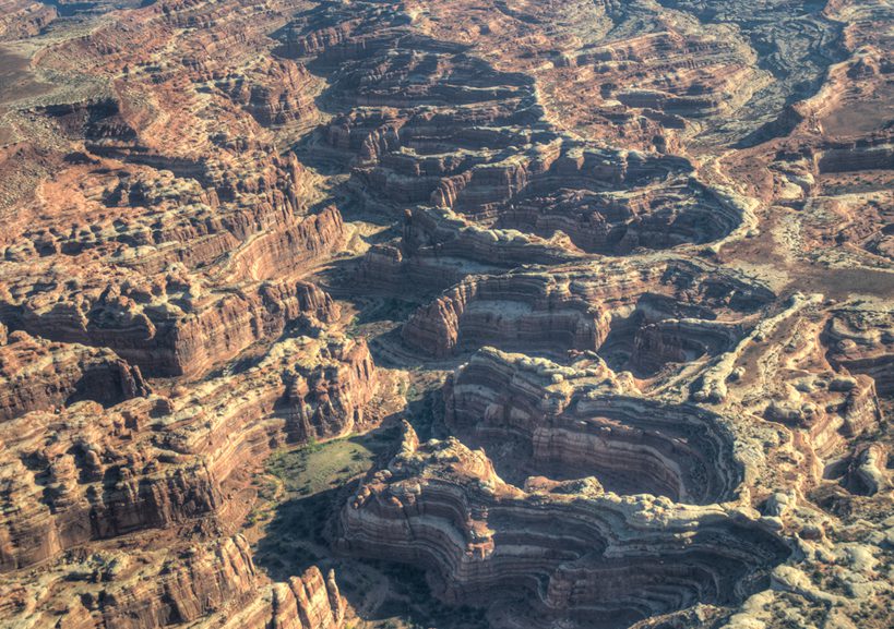 Aerial view of the maze Canyonlands Utah- by (WT-shared) ThatShawGuy at wts wikivoyage
