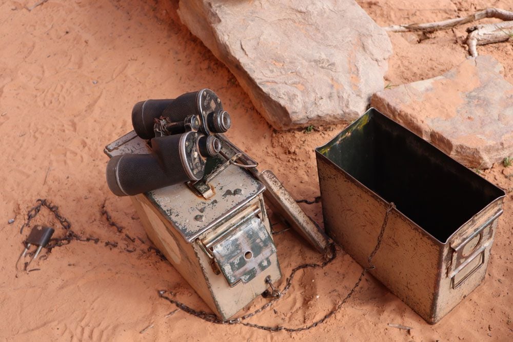 Binoculars in the Great Gallery - Horseshoe Canyon - Canyonlands National Park - Utah