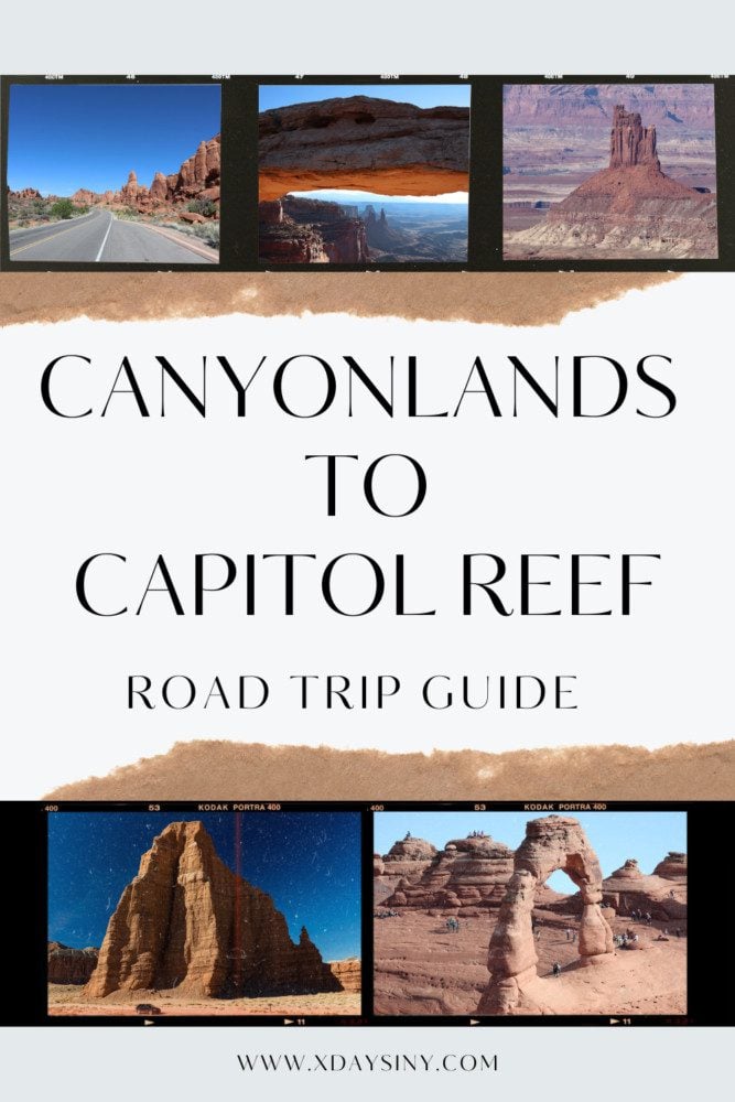 Canyonlands National Park to Capitol Reef Itinerary - pin