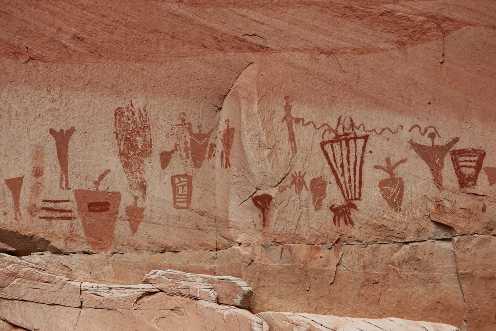 Native American petroglyph rock art - Horseshoe Canyon - Canyonlands National Park - Utah