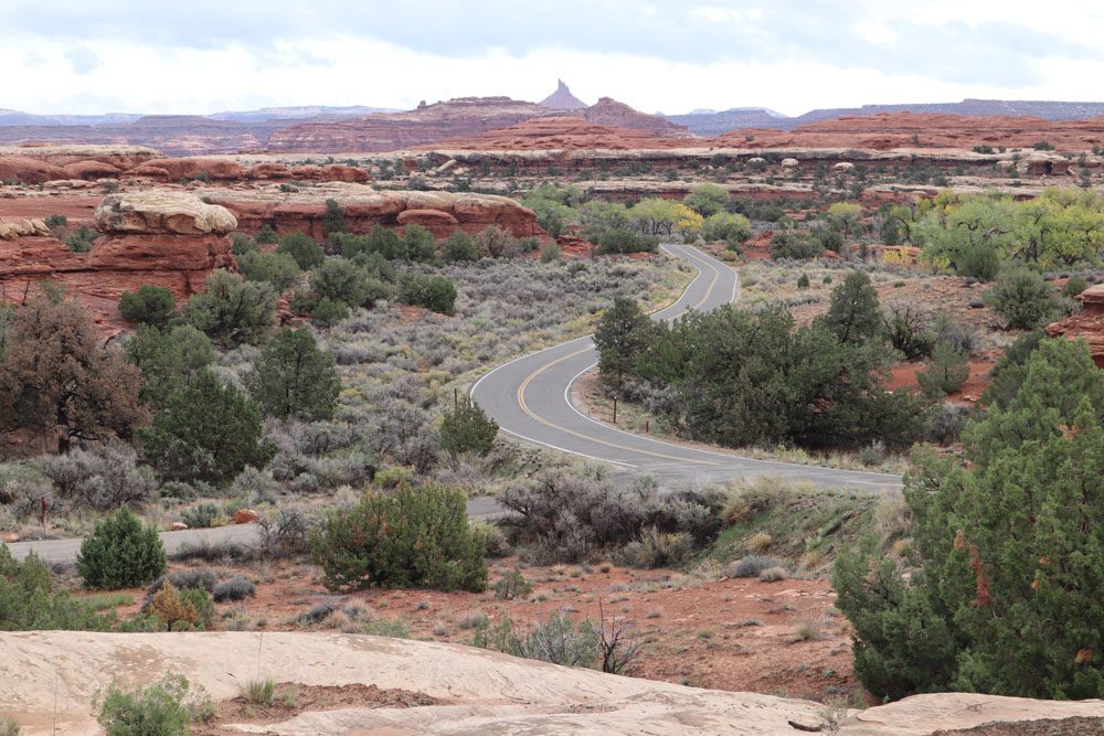 Scenic drive in The Needles - Canyonlands National Park - Utah