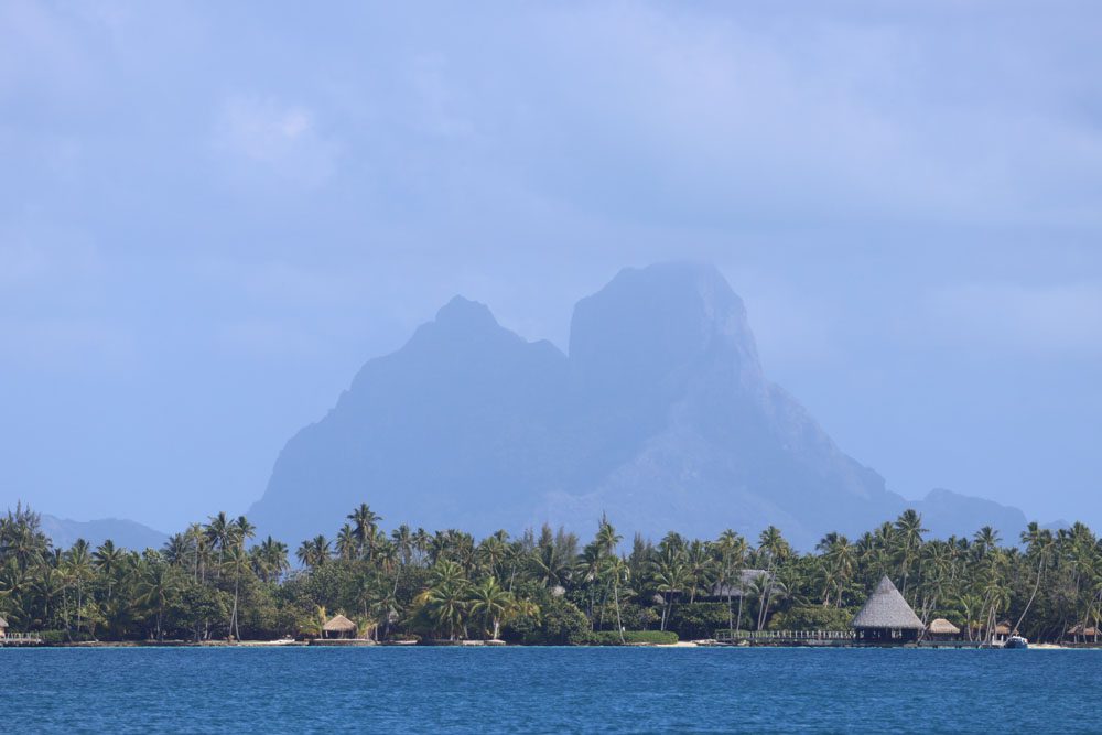 Bora Bora rising above Le Tahaa Resort - Tahaa French Polynesia