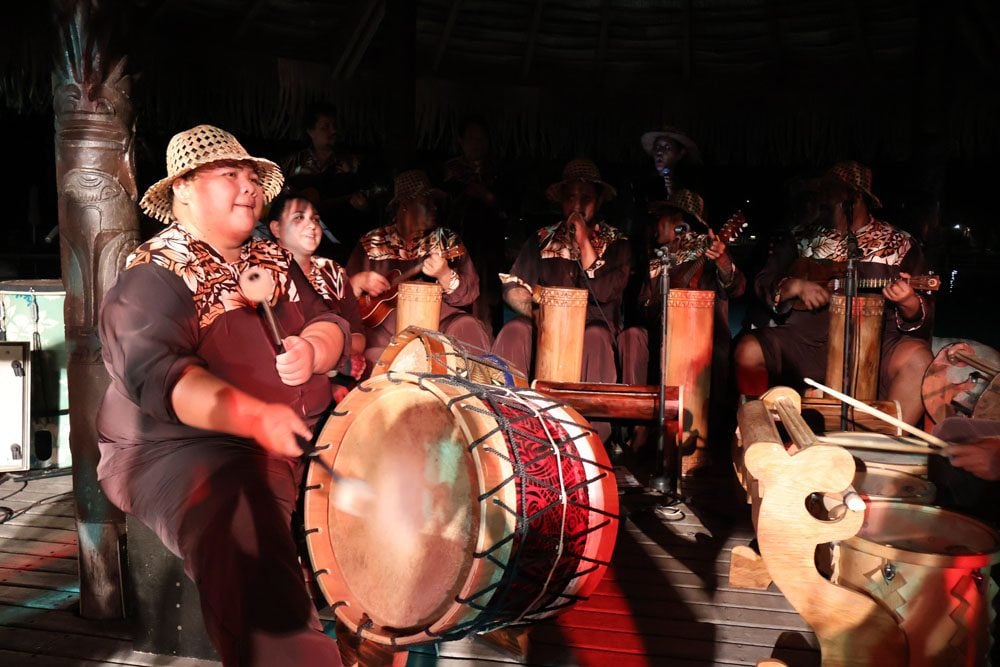 Intercontinental Tahiti - Friday Night Polynesian Dance Show - drummer