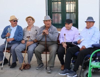 Senior friends in Frigiliana - Andalusia Southern Spain