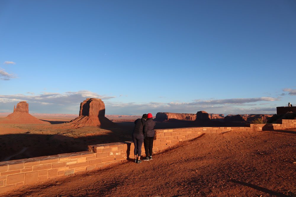Sunset in monument valley
