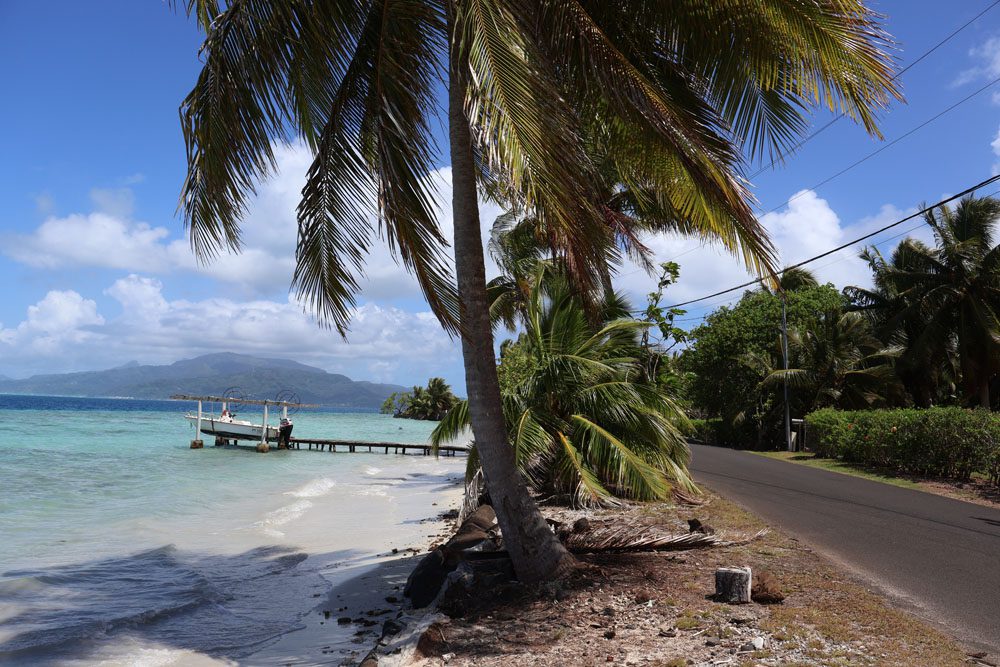 road and lagoon - Tahaa French Polynesia