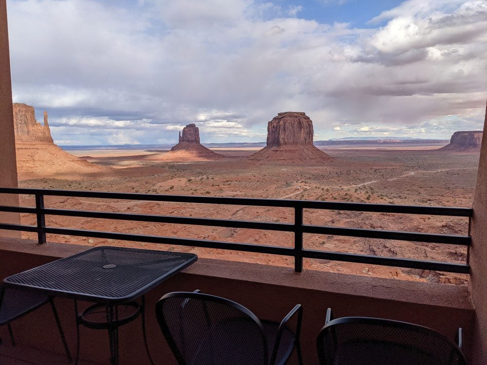 the view hotel monument valley - view from balcony