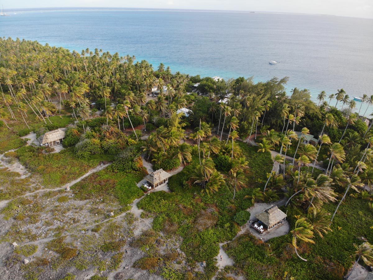 Aerial-view-of-bungalows-Pension-Raimiti-Fakarava-South-French-Polynesia