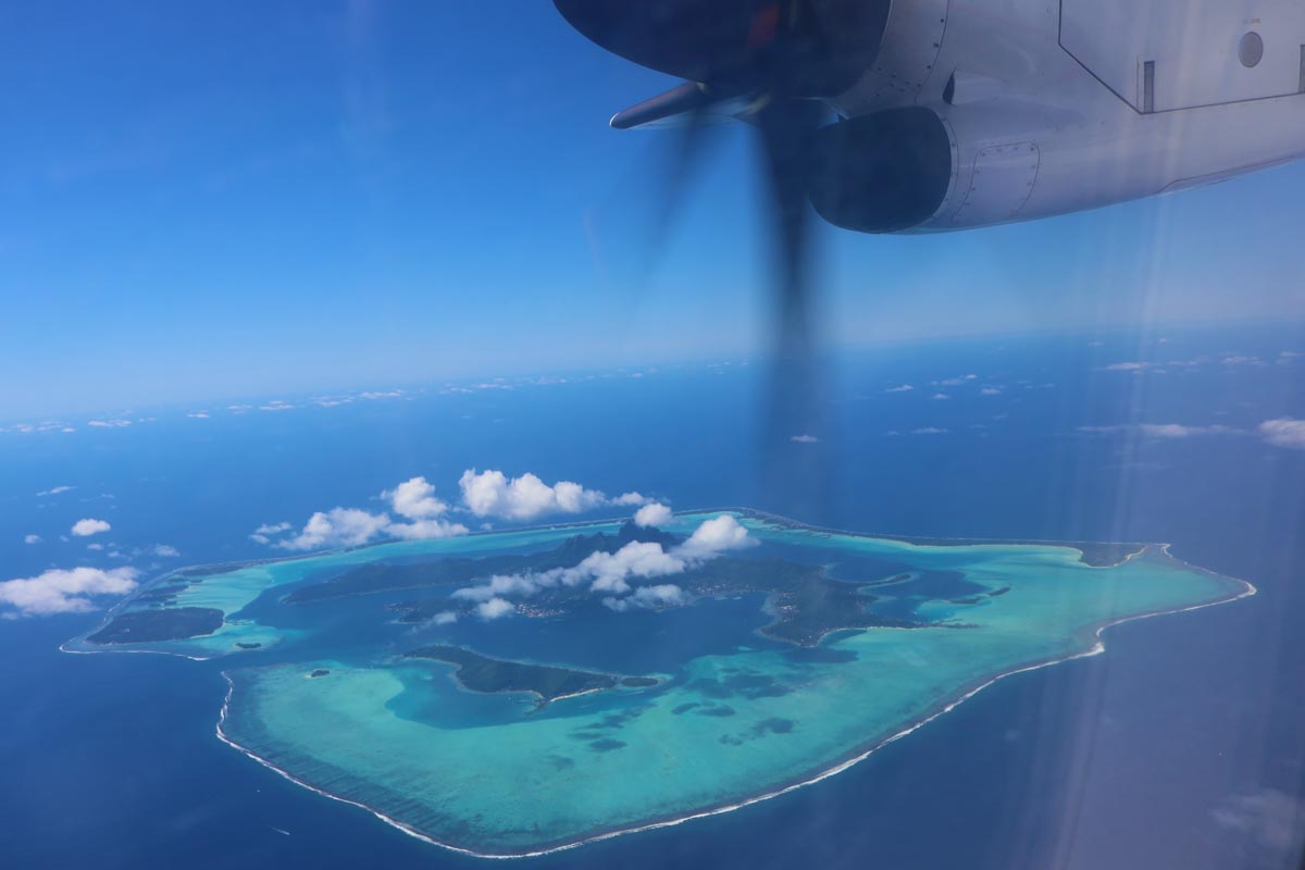 Bora Bora aerial view - French Polyensia.