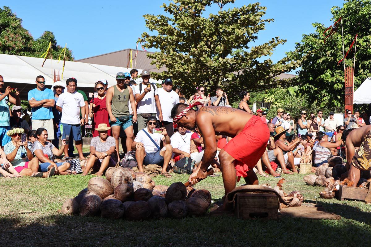 Copra competition - Heiva Festival in Tahiti