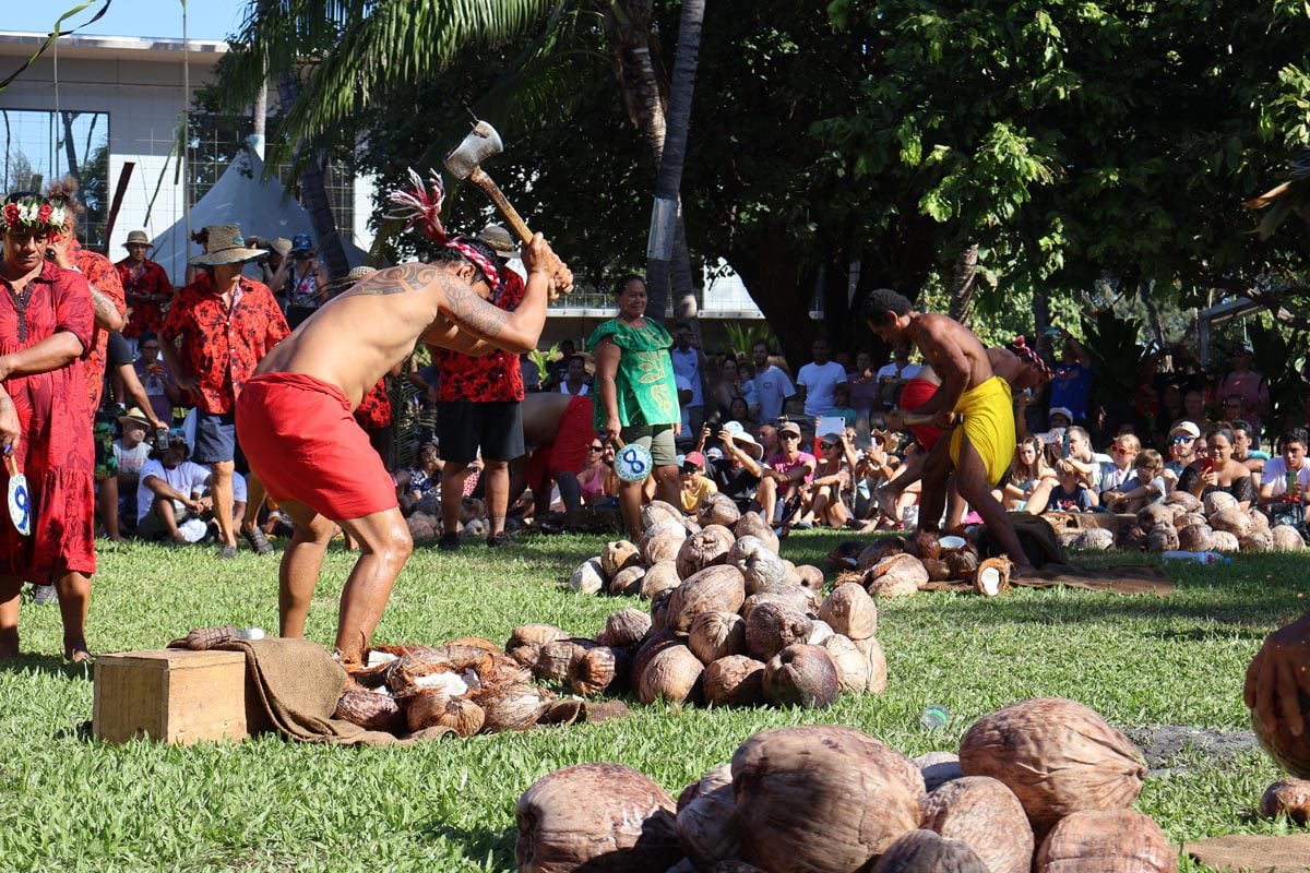 Copra competition - Heiva Festival in Tahiti