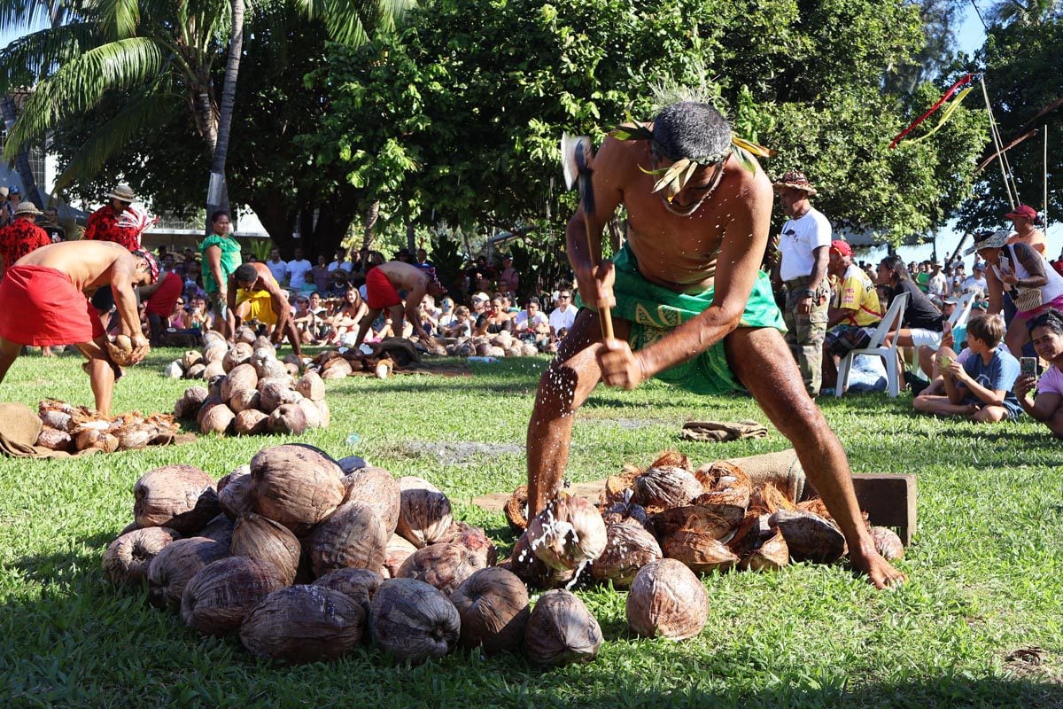 Copra competition - Heiva Festival in Tahiti