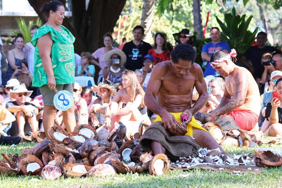 Copra competition - Heiva Festival in Tahiti