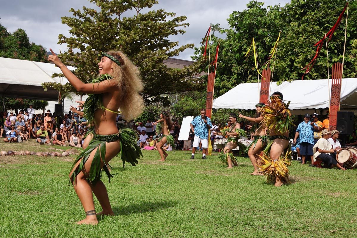 Dance group at the Heiva Festival in Tahiti