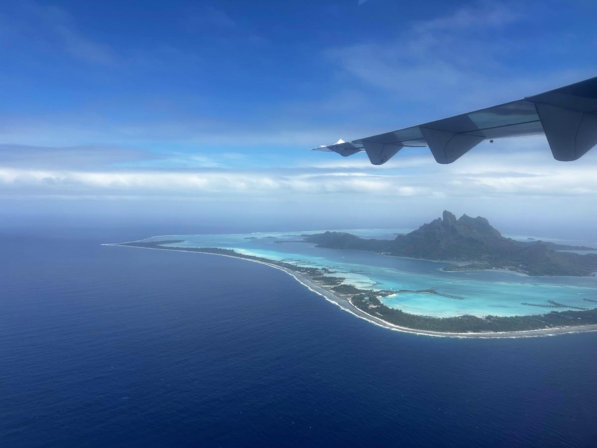 Flying to Bora Bora from Maupiti