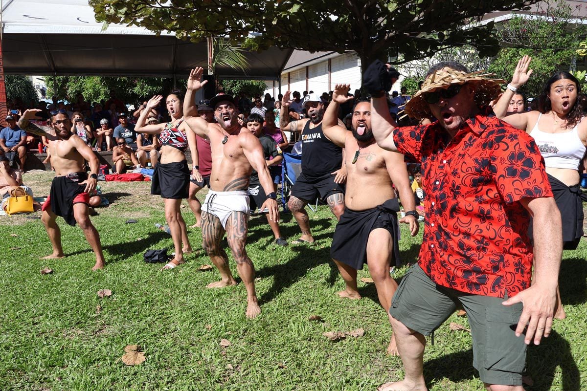 Maori Haka at the Heiva Festival in Tahiti
