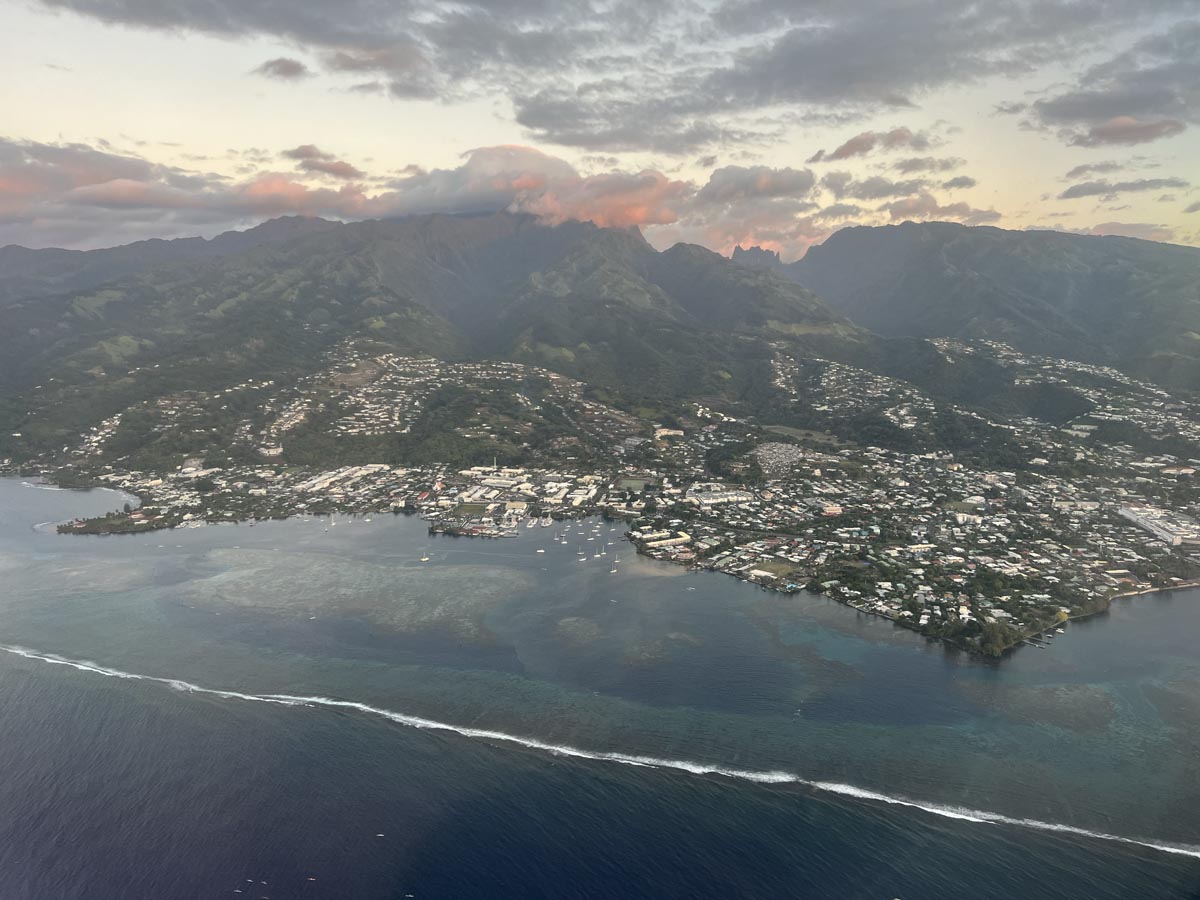 Papeete and Tahiti aerial view
