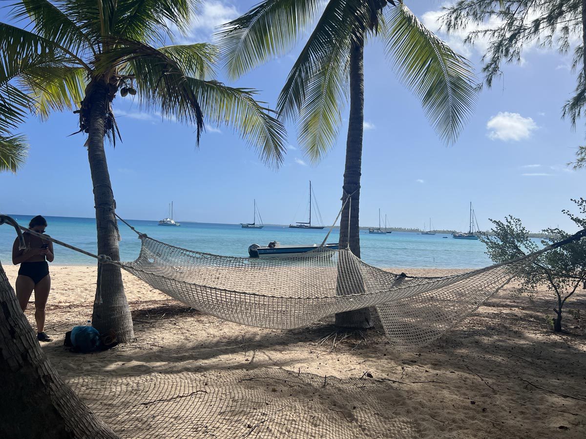 Pink Sand Beach - Fakarava South - French Polynesia - hammock