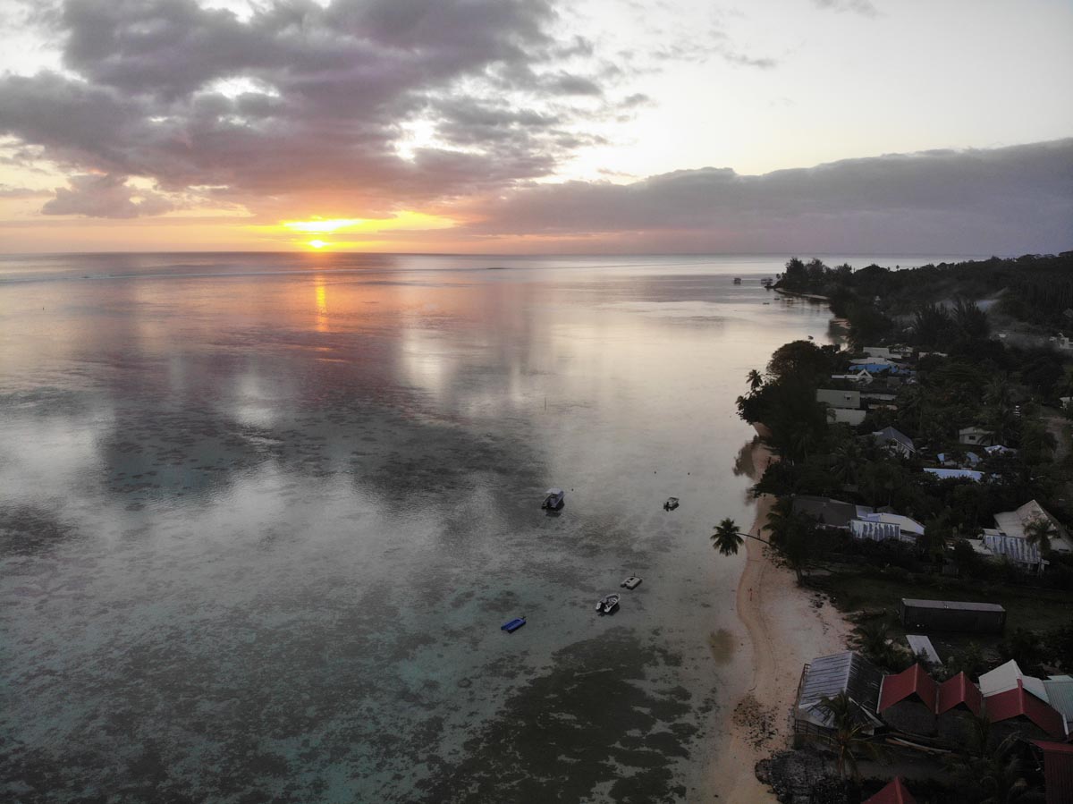 The-best-sunset-in-Moorea-Haapiti-aerial-view