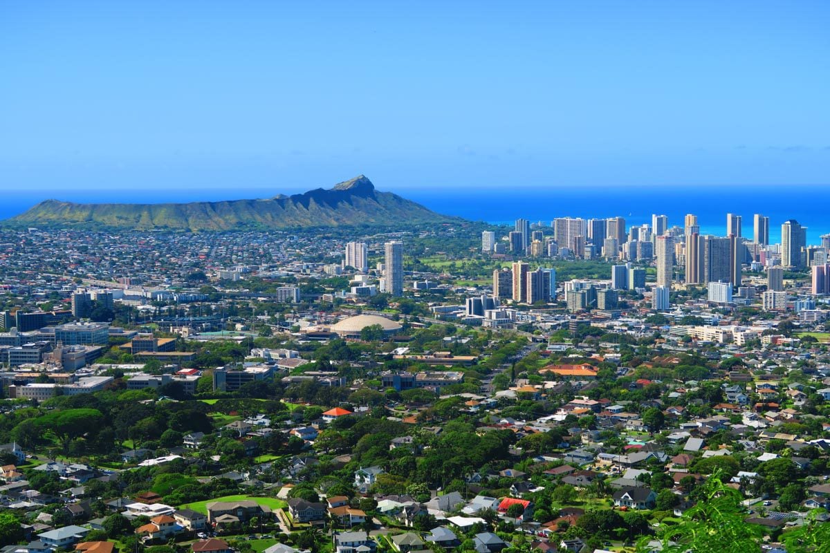 Panoramic view of Honolulu - Hawaii