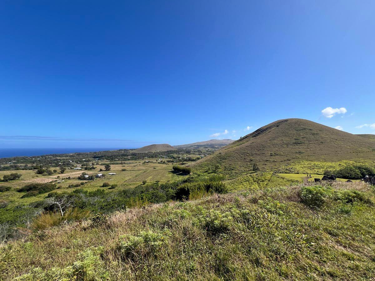 Easter Island landscape from Puna Pau