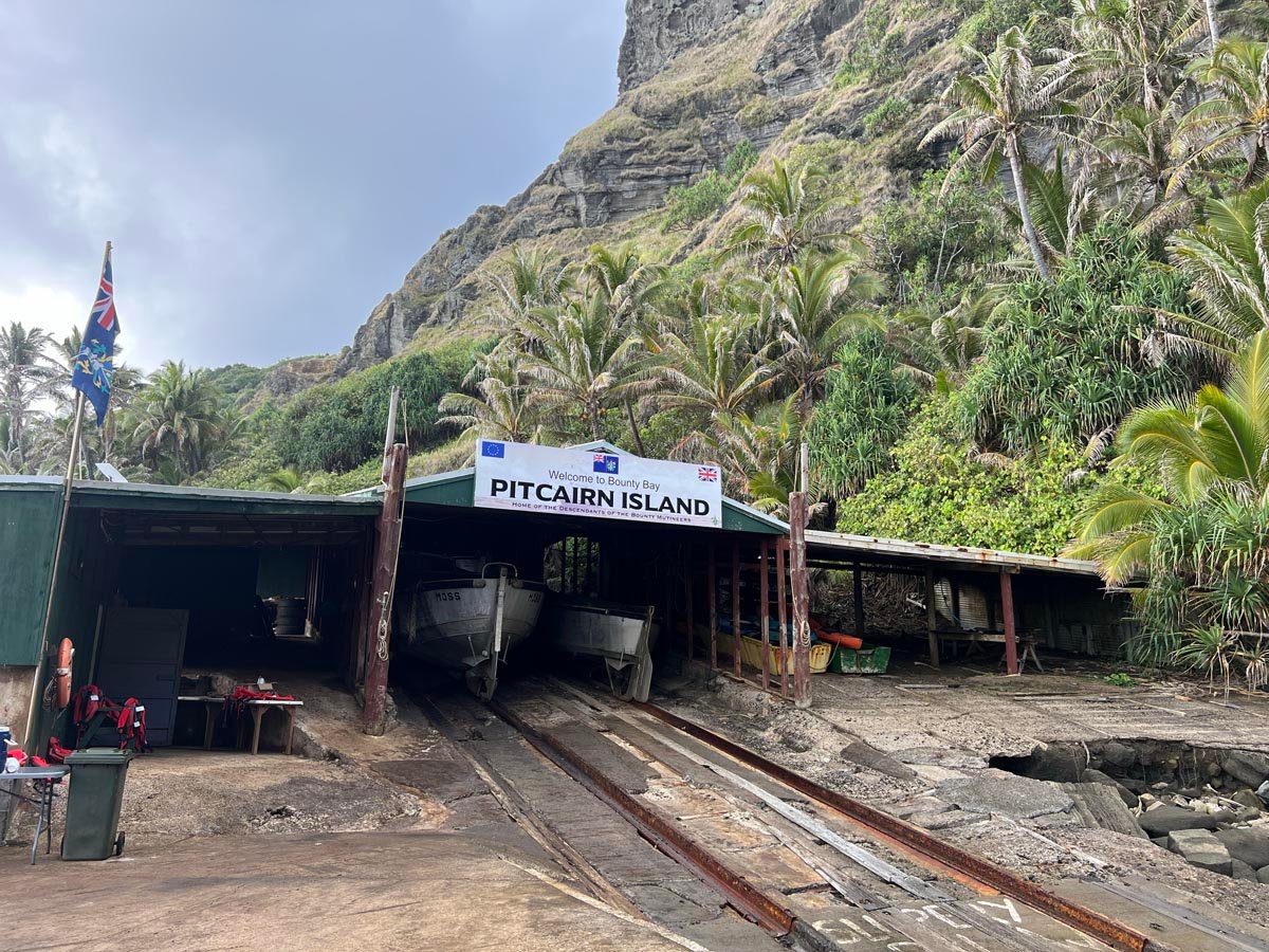 Welcome to Pitcairn Island sign