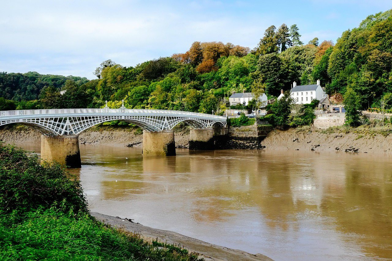 a bridge over a river in wales